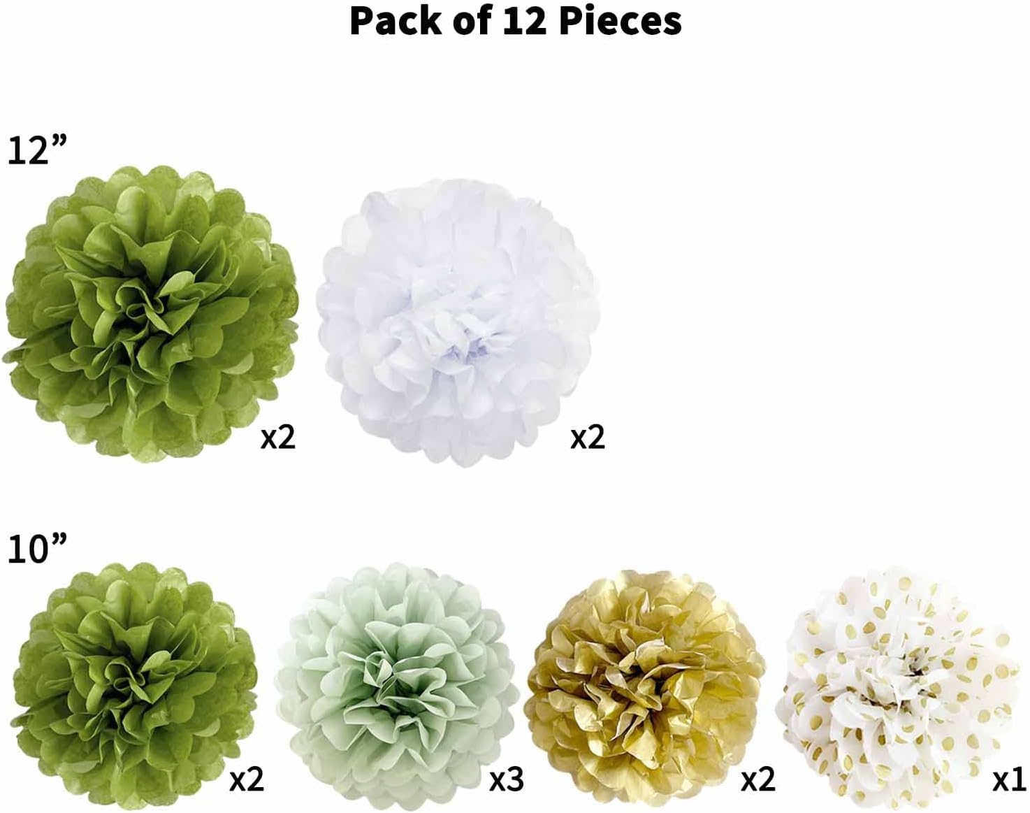 ANSOMO Tissue Paper Pom Poms Party Decorations