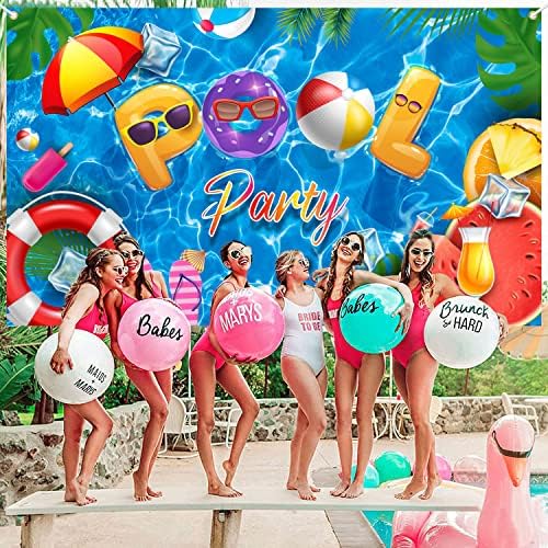 Swimming Pool Party Backdrop Banner for Decorations and Photography