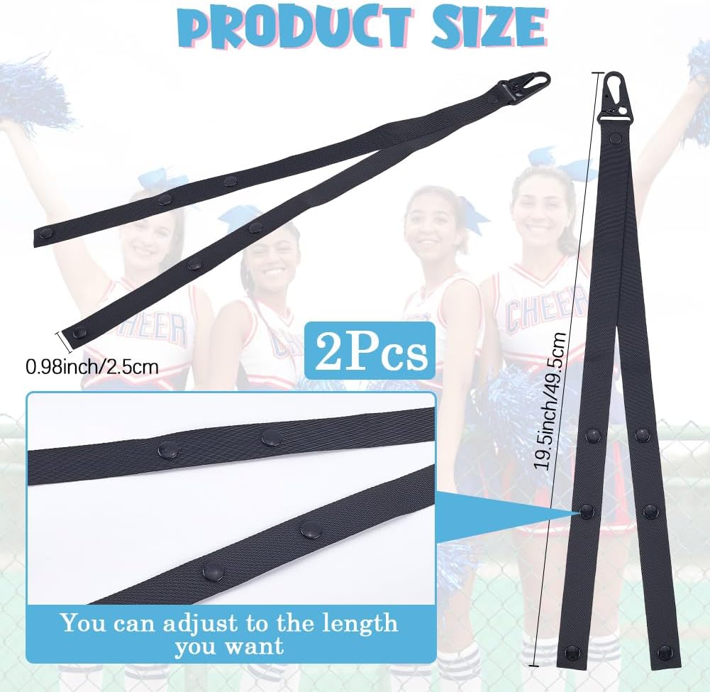 CREATCABIN Adjustable Pom Pom Holder for Cheerleaders 2Pcs Set