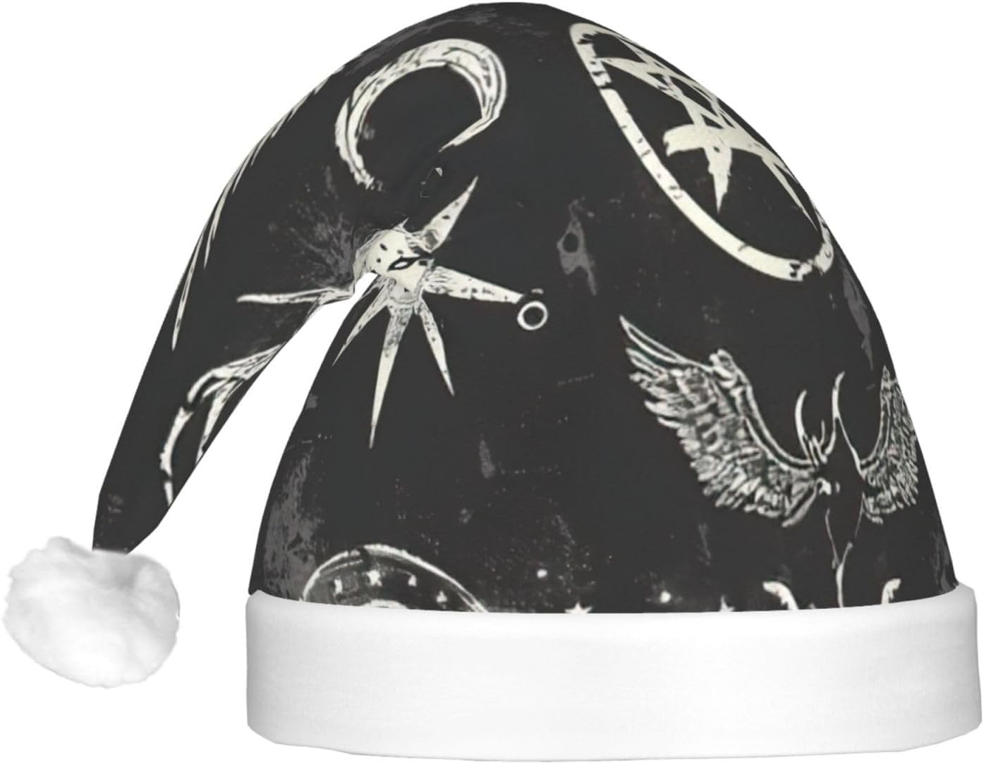 Qin Zheng Supernatural Symbols LED Santa Hat for Adults
