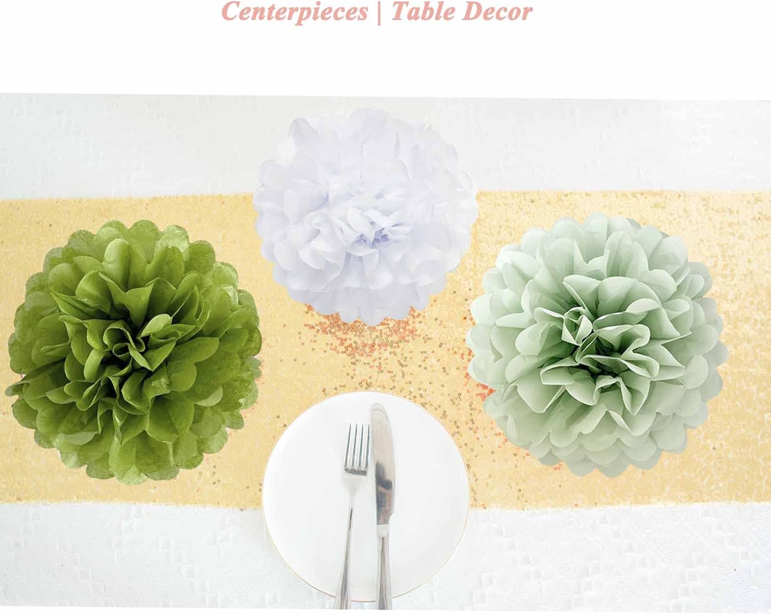 ANSOMO Tissue Paper Pom Poms Party Decorations