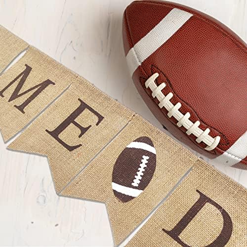 Doumeny Football Game Day Burlap Bunting Banner Set