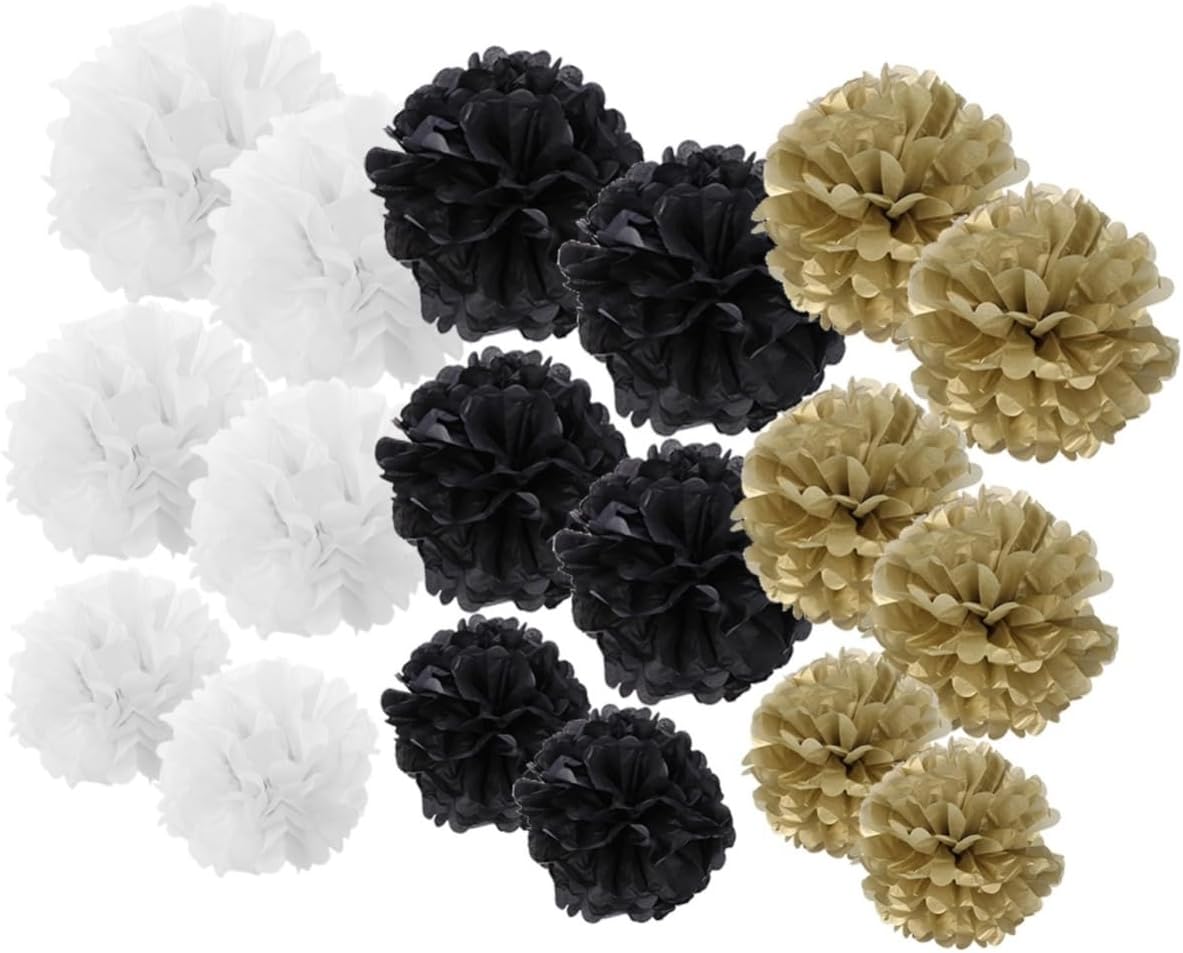CAXUSD 18pcs Elegant Paper Flower Balls for Parties and Centerpieces