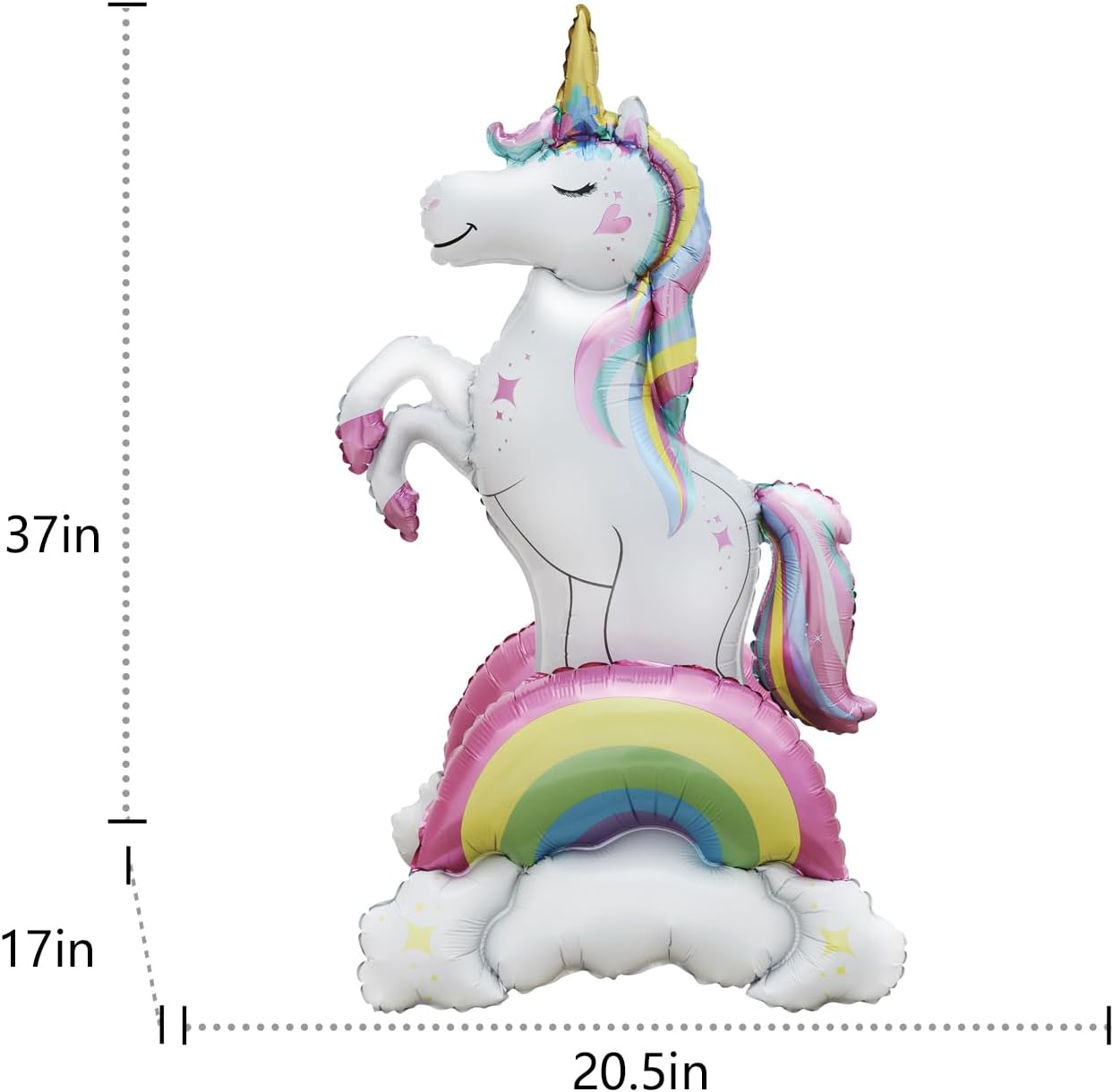 Giant Standing Unicorn Foil Balloon 37 Inch