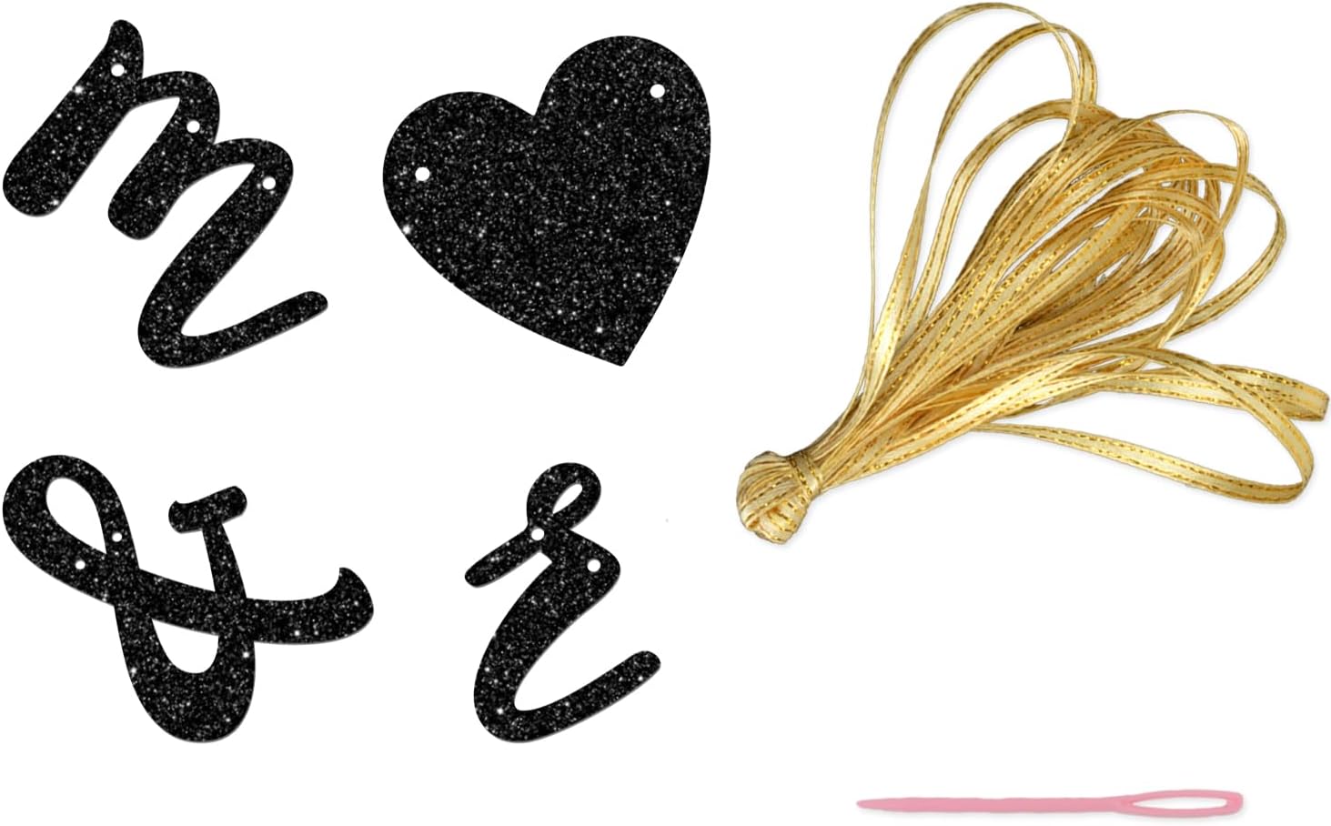 Maicaiffe Black Glitter Gay Couple Banners