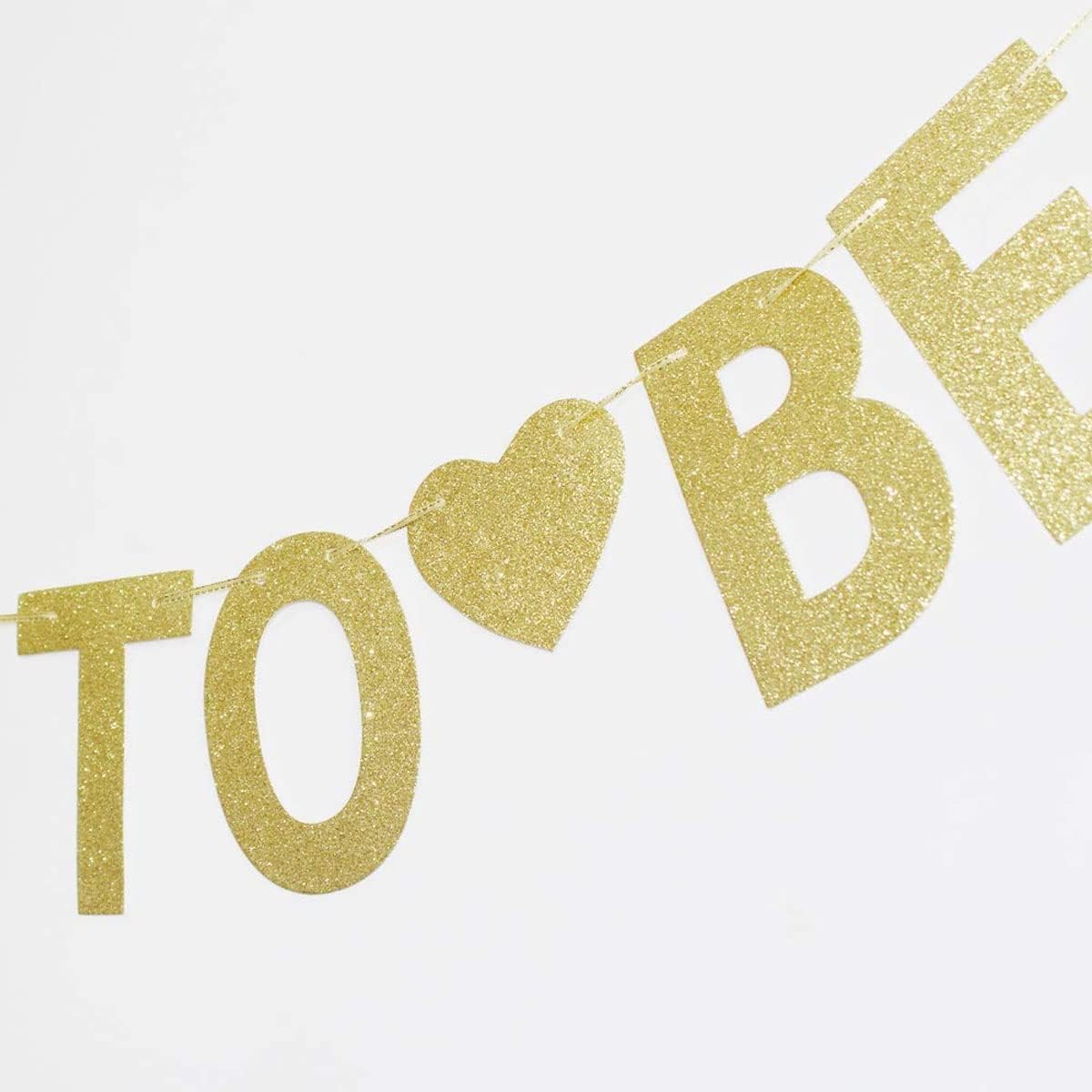 Gold Groom To Be Banner with Letters and String