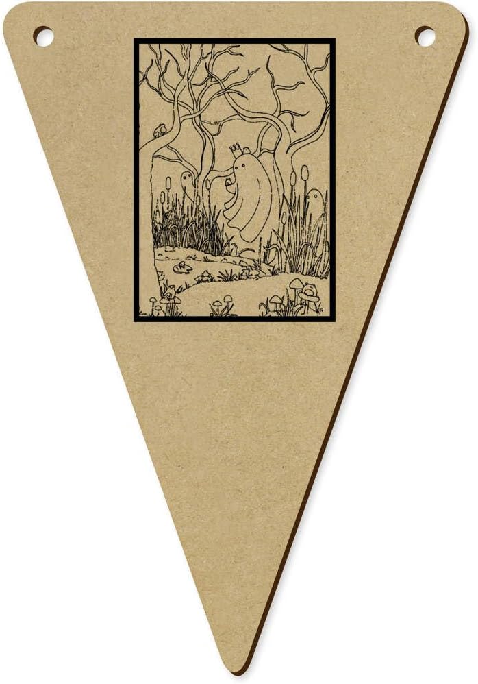 Azeeda 5 x 140mm The Frog Prince Wooden Bunting Flags