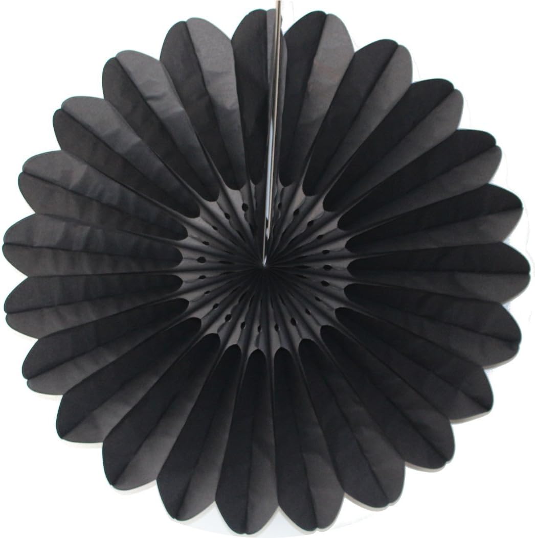 6-Pack 18 Inch Black Tissue Paper Fanburst