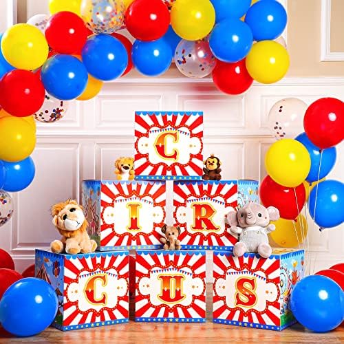 Yexiya Carnival Circus Party Favor Boxes 6 Pcs