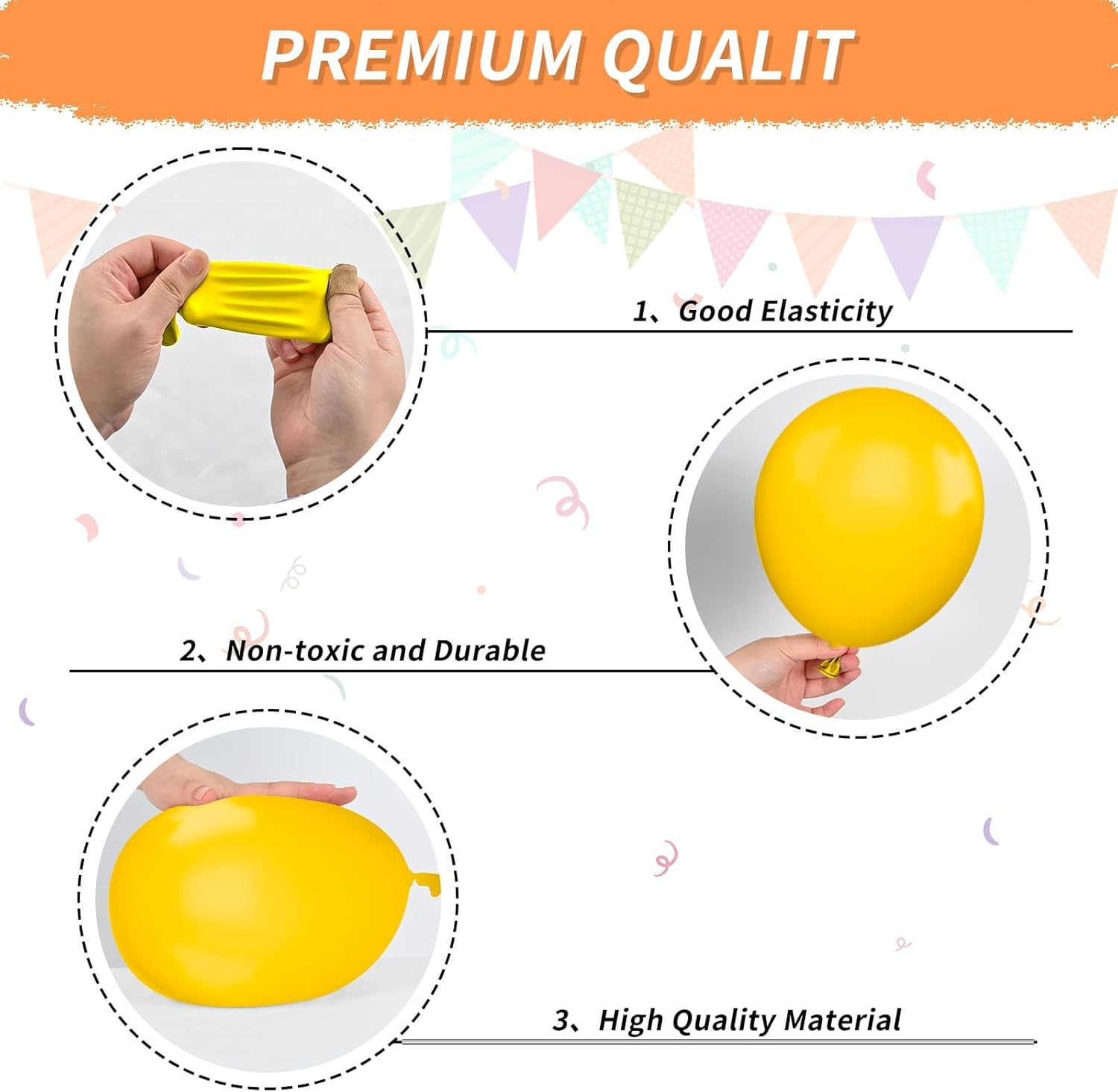 Retro Blue Yellow Orange Balloons 12 Inch Party Decoration