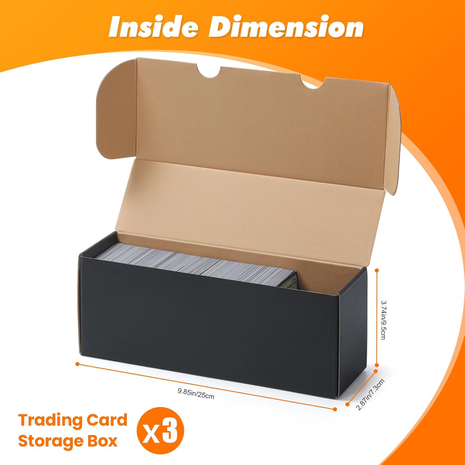 ZY PLUM 3 Pack Trading Card Storage Boxes