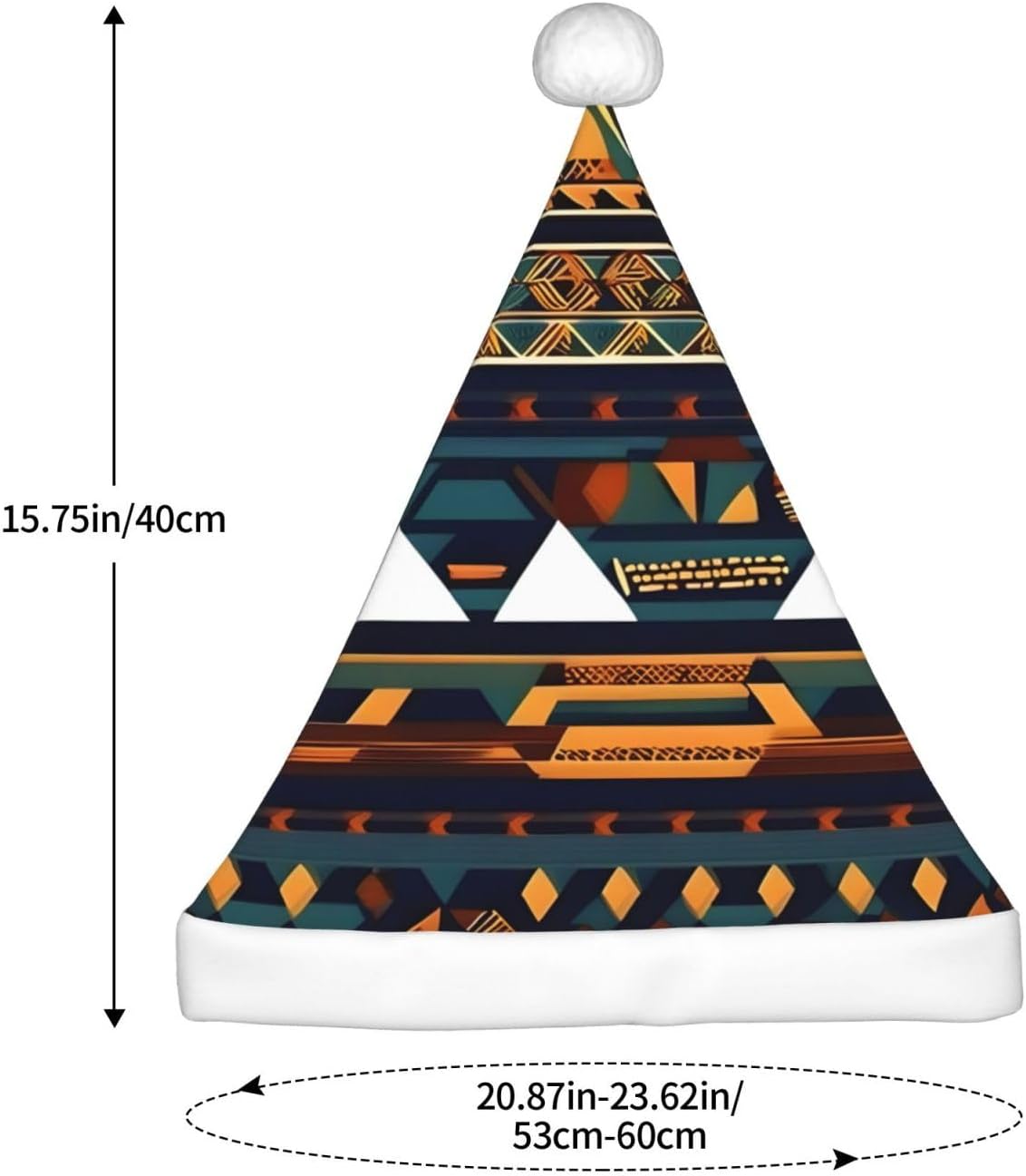 QINZHENG Novelty Santa Hat with African Print for Women