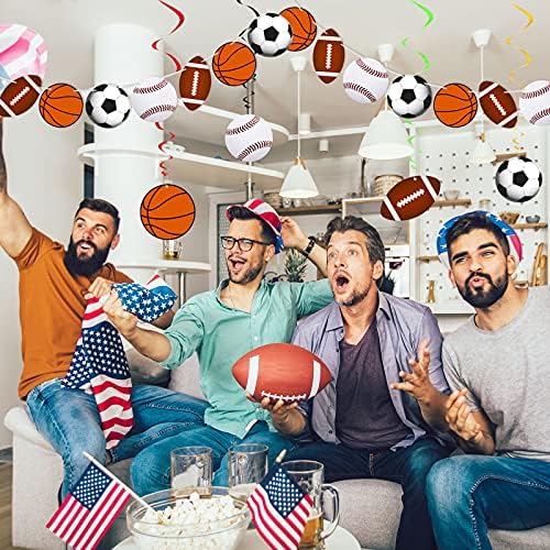 18 Pieces Sports Themed Party Decorations