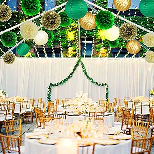 Green Gold Party Decorations 15PCS Set
