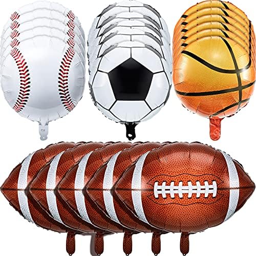 20 Pieces Sports Foil Balloon Set for Parties