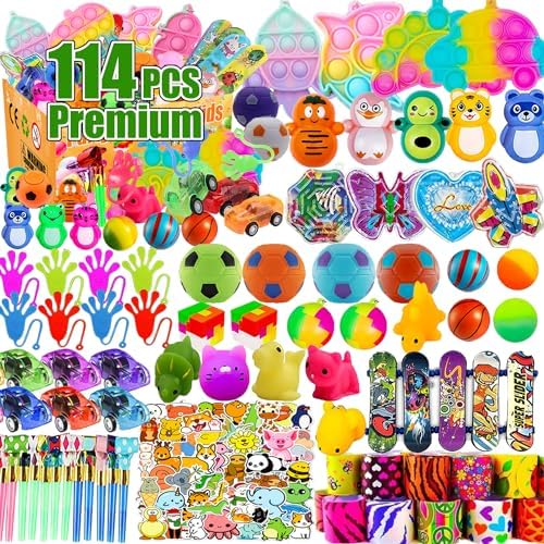 YOAUSHY 114 Pcs Party Favs for Kids 4-8