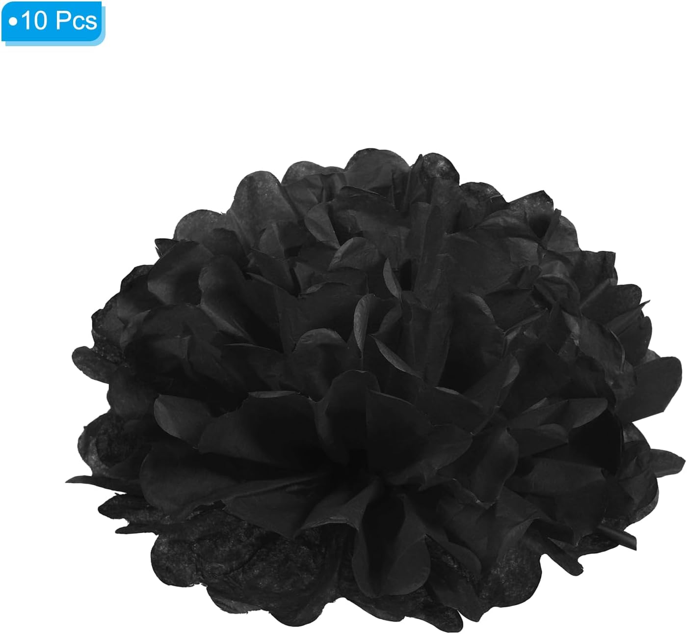PATIKIL 6 Inch Black Tissue Pom Poms 10 Pack