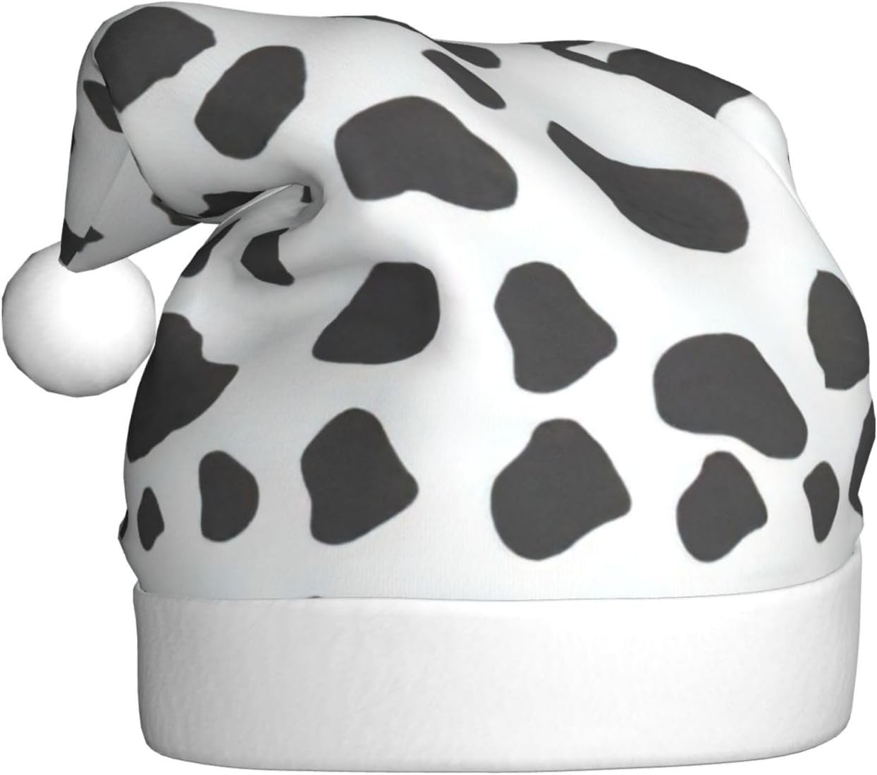 QinZheng Personalized Santa Hat with Cow Print