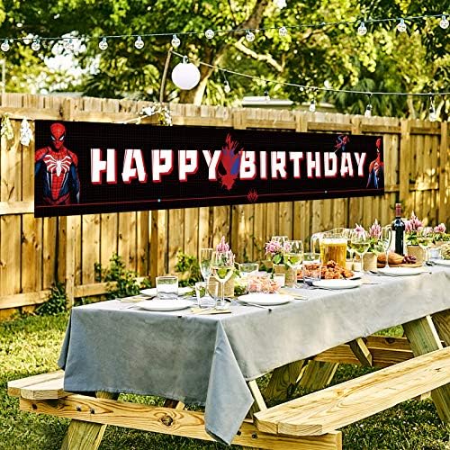 Spiderman Birthday Banner 98x16ft Decor