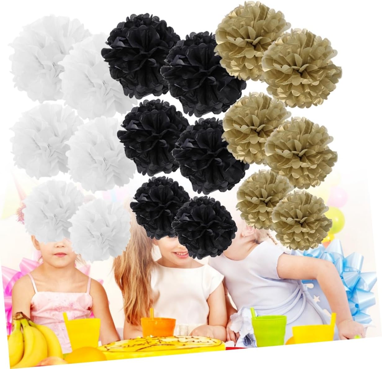 CAXUSD 18pcs Elegant Paper Flower Balls for Parties and Centerpieces