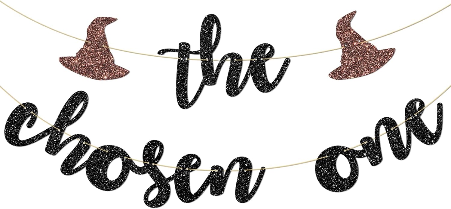 Wizard Theme 1st Birthday Banner with Glitter