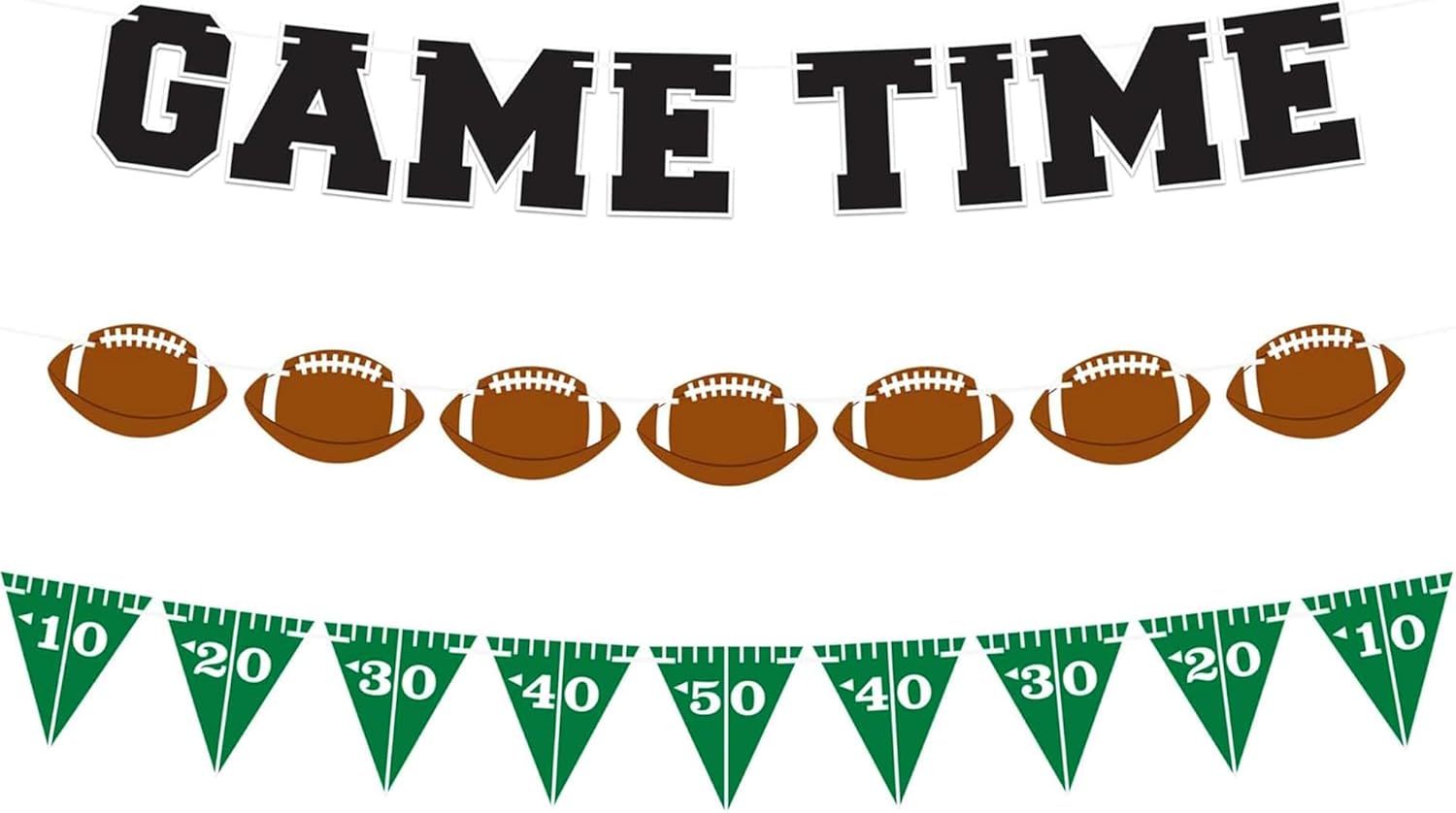 ArtCreativity Football Banner Decoration Set of 3