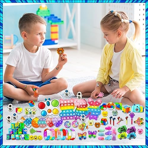 HOLILURE 206 PCS Kids Party Favors Fidget Toy Pack
