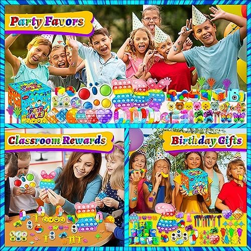 HOLILURE 206 PCS Kids Party Favors Fidget Toy Pack