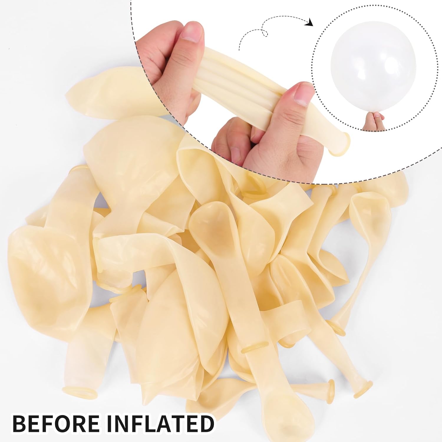 RUBFAC 129pc Clear Balloons Kit Various Sizes