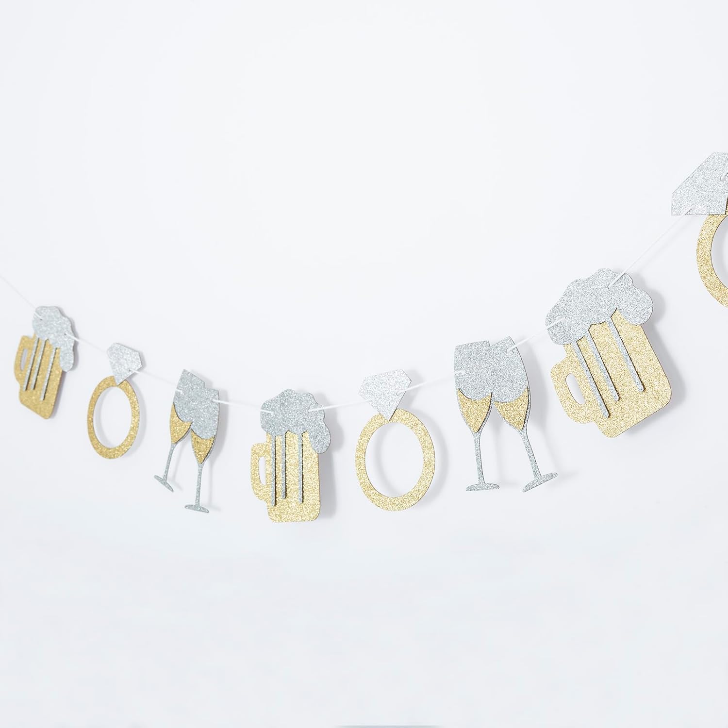 Glitter Gold Silver Brewery Diamond Rings Banner