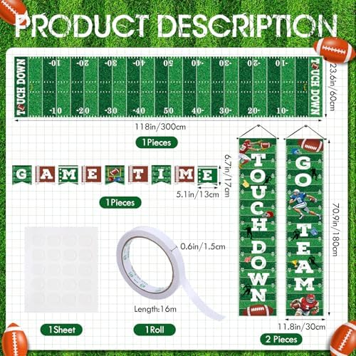 Supervitae Football Party Decor Set 3 Pcs