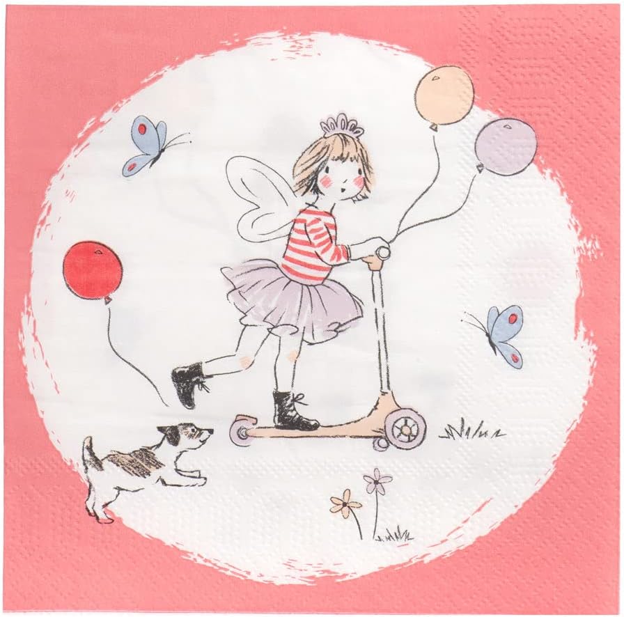 Pink Napkins for Kids Birthday Party with Tilly and Tigg