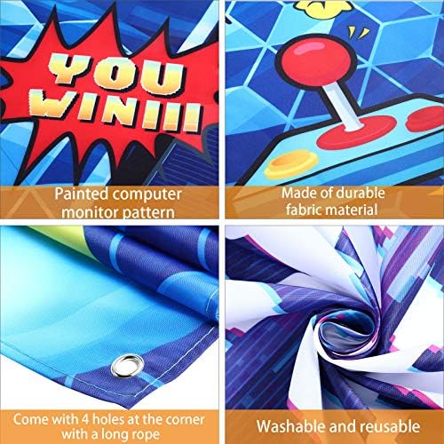 Blulu Video Game Party Decor Banner for Game Lovers