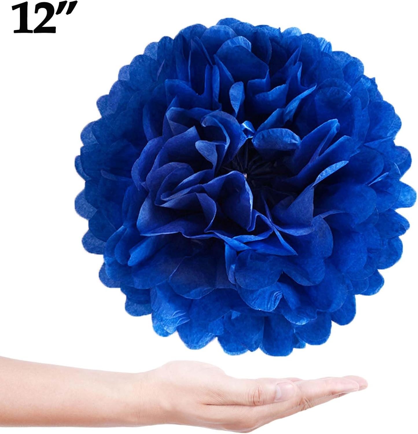 Blue Green Red Tissue Paper Pom Poms Flower Set 27PCS