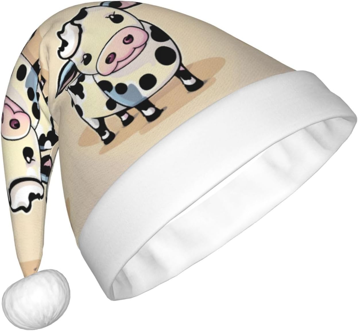 QinZheng Cartoon Milk Cow Santa Hat