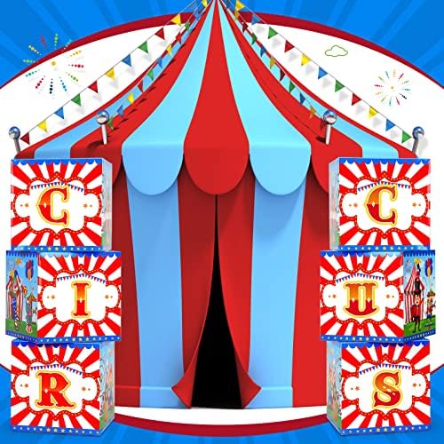 Yexiya Carnival Circus Party Favor Boxes 6 Pcs