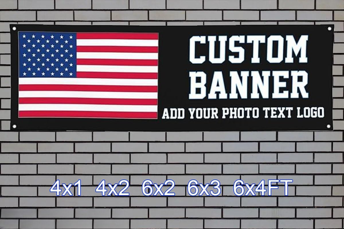 Custom 6x2 Ft Banner With Photo Text Logo