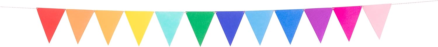 LOVENJOY 2 Rainbow Banners Felt Bunting Decorations