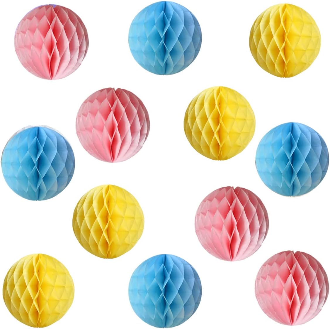 Ylys Love Tissue Paper Honeycomb Balls Decor 12pcs 8in