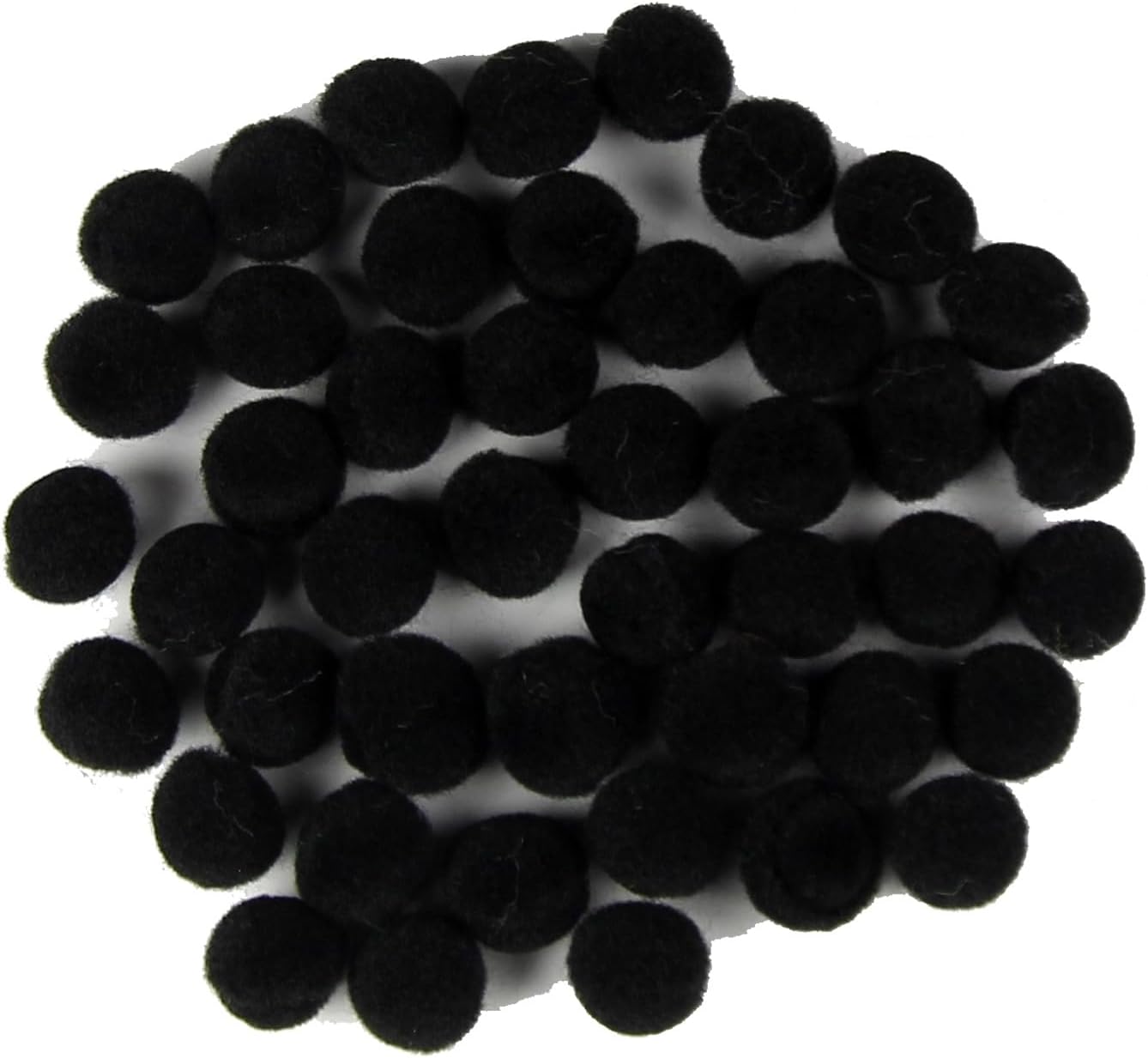 Touch of Nature 075 Pom Poms 45 Pkg Black
