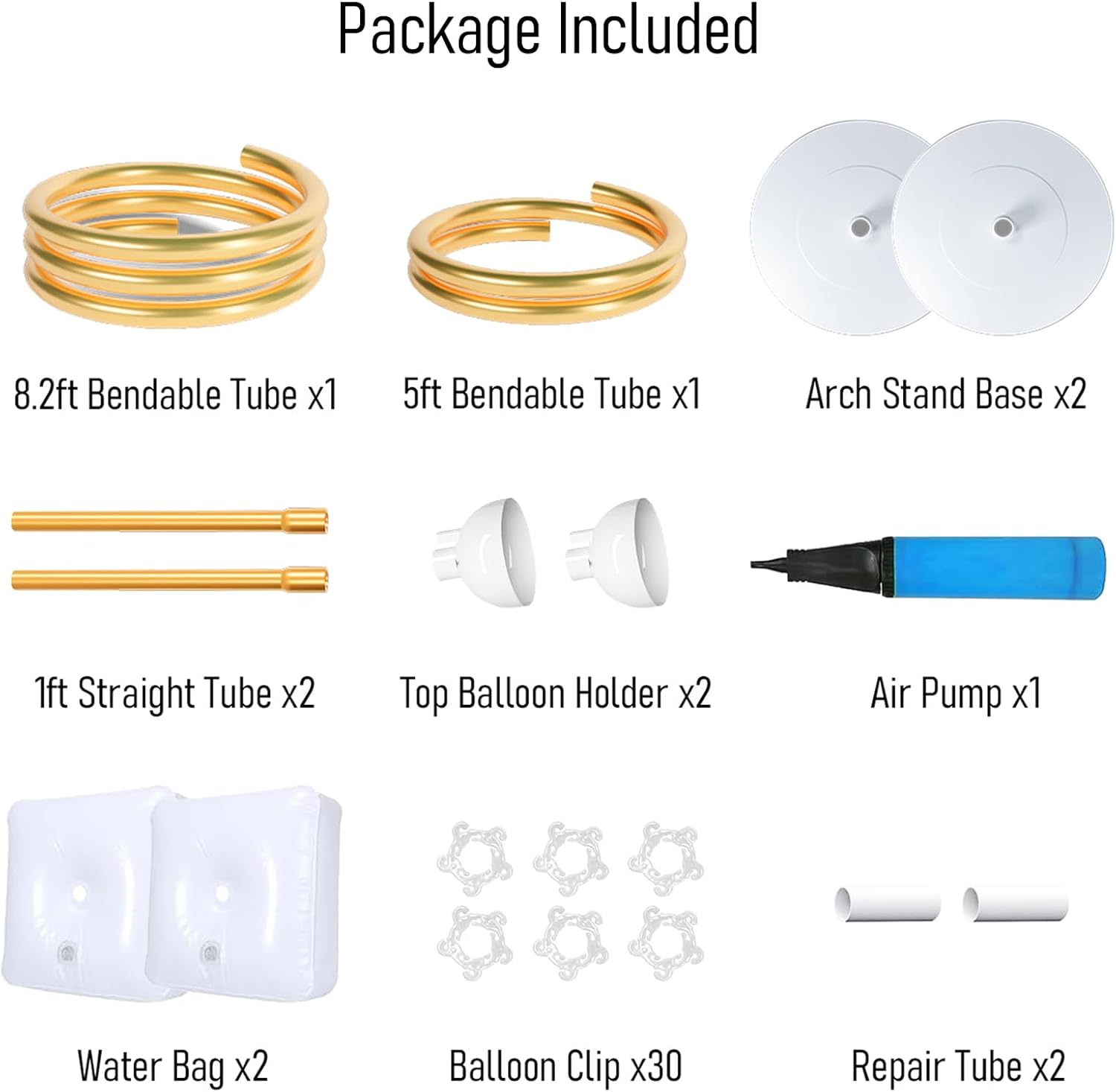 Balloon Arch Kit Stand with Base and Pump