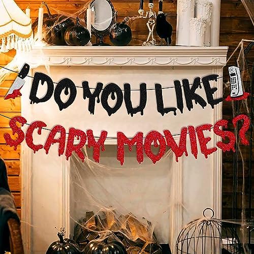 OKUSUN Movie Night Party Decor Banner Horror Theme