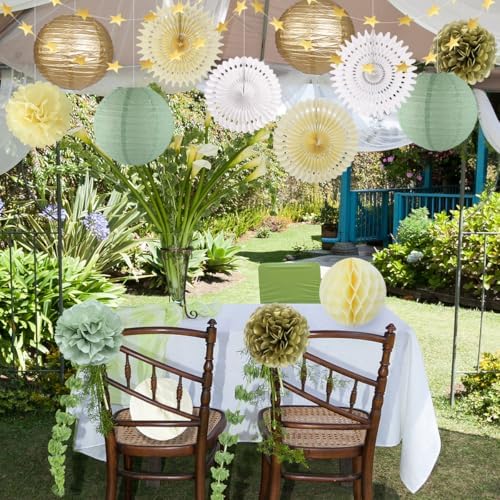 YUNXUAN Sage Green Party Decor Kit