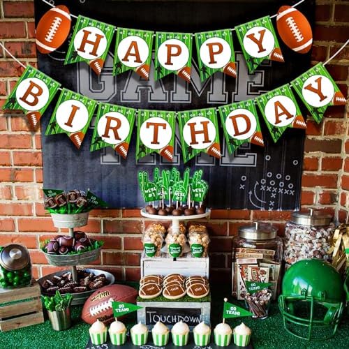 Grevosea Football Birthday Banner Party Decorations
