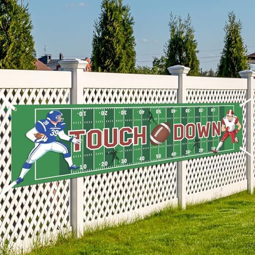 Football Birthday Banner with Touchdown Design