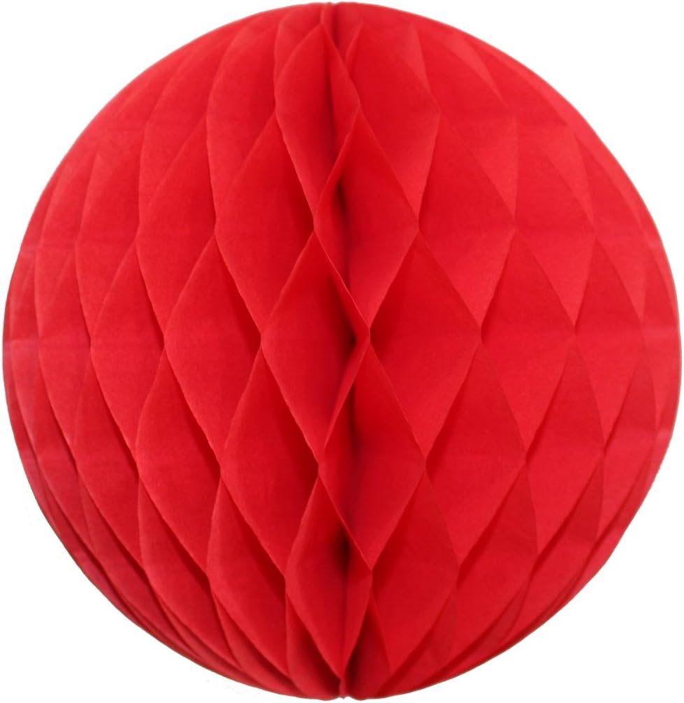 Classic Rainbow Party Decorations 12 Inch Honeycomb Balls 6 Pack