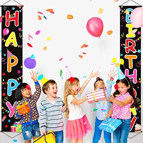 Tatuo Colorful Happy Birthday Door Banner Set