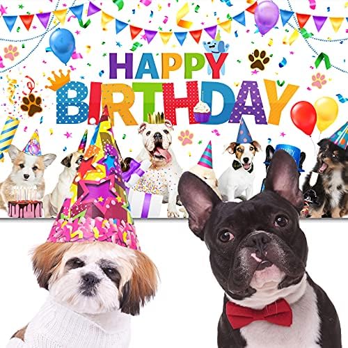 Tatuo Dog Happy Birthday Backdrop Banner