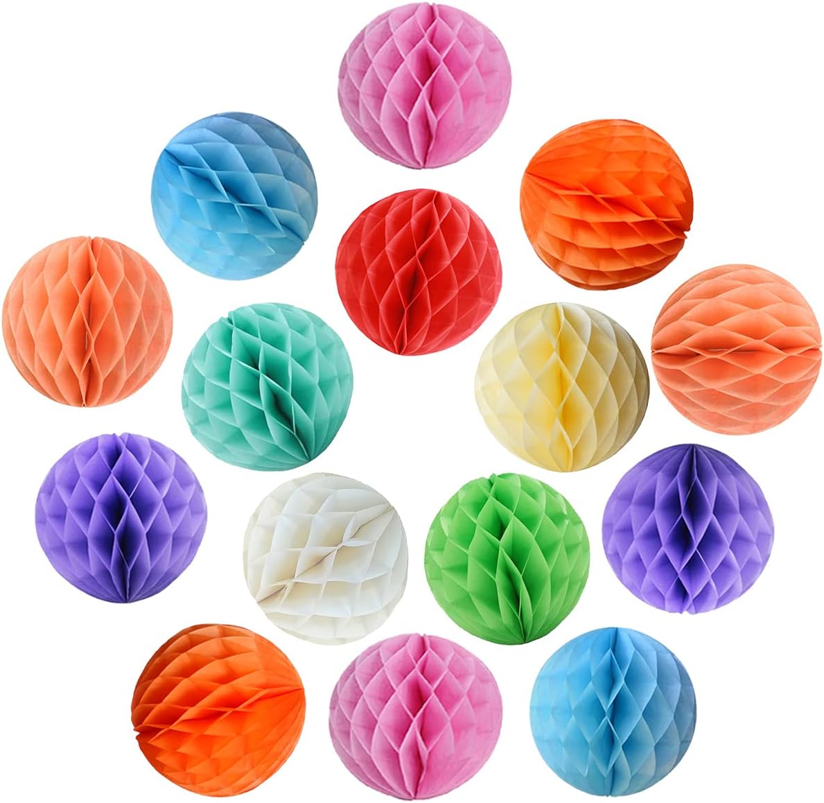Ylys Love 30pcs 4inch Tissue Paper Honeycomb Balls Wall Decor