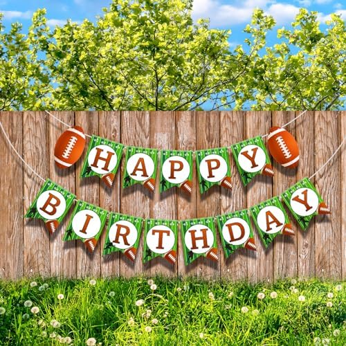 Grevosea Football Birthday Banner Party Decorations